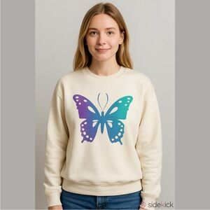 urban outfitters butterfly crewneck NWT
